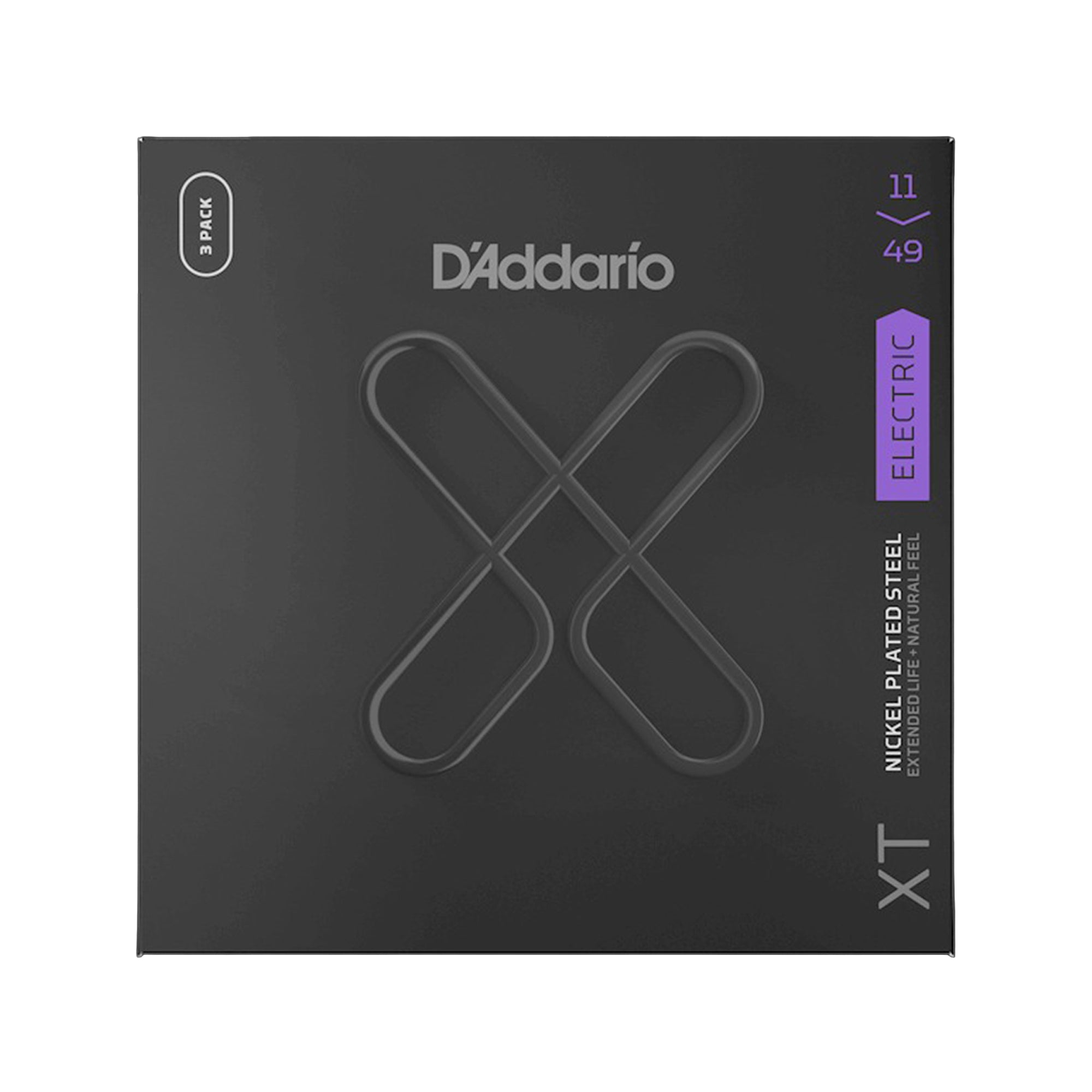 D'Addario XT Nickel Plated Steel Electric Guitar Strings Medium 11-49 3-Pack