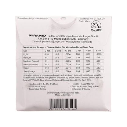 Pyramid Gold Heavy Flatwound Electric Strings 13-56