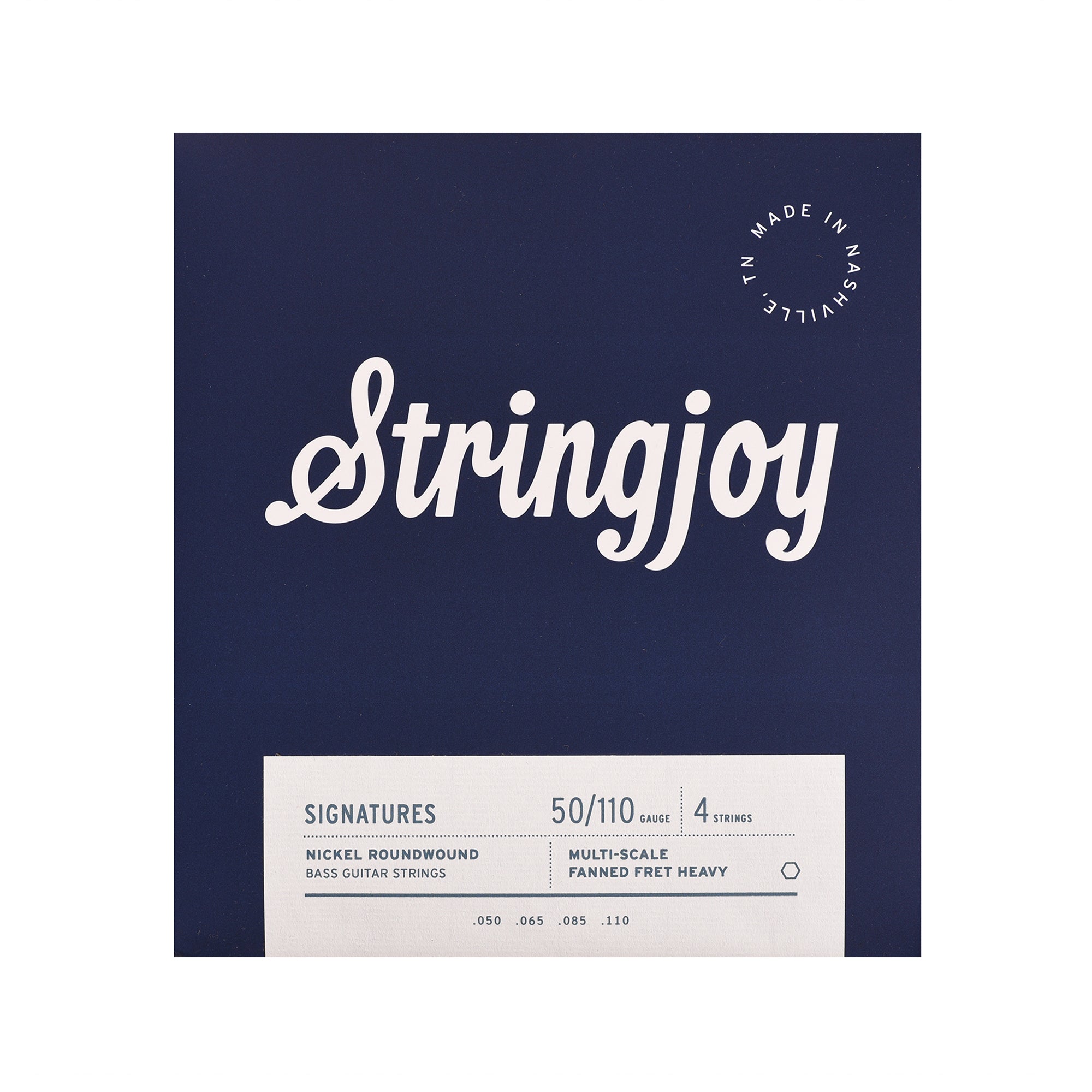 Stringjoy Signatures Heavy Gauge 50-110 4-String Fanned Fret Nickel Wound Bass Guitar Strings