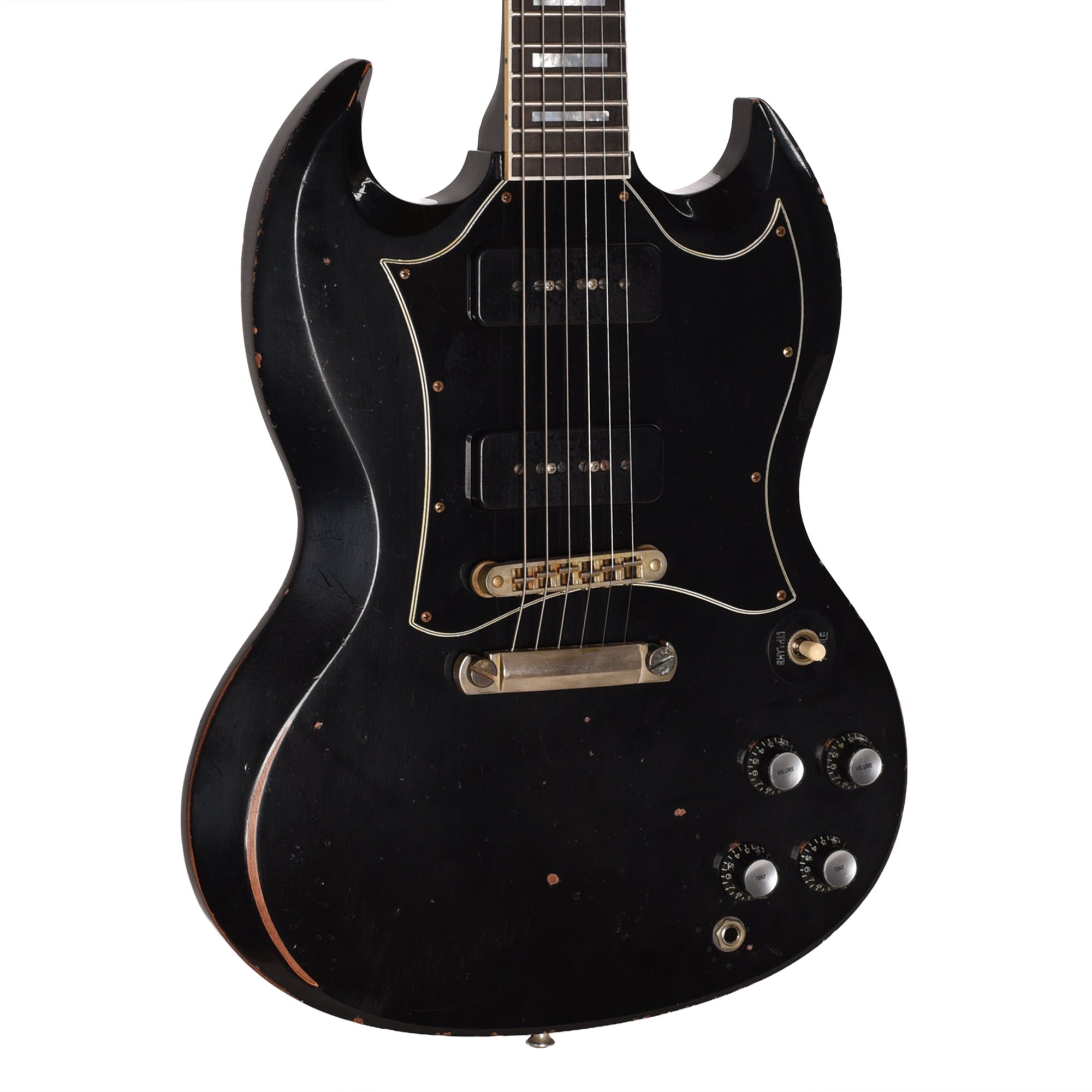 Gibson Custom Shop Limited Run SG Custom Batwing P90 Ebony Murphy Lab Heavy Aged Electric Guitars