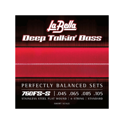 La Bella 760FS-S Deep Talkin' Bass Flats Standard Short Scale 45-105