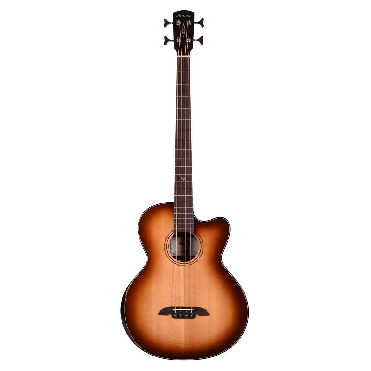 Alvarez AEB70ce Artist Elite Bass Solid African Mahogany/East Indian Rosewood Shadowburst w/Armrest Acoustic Guitars
