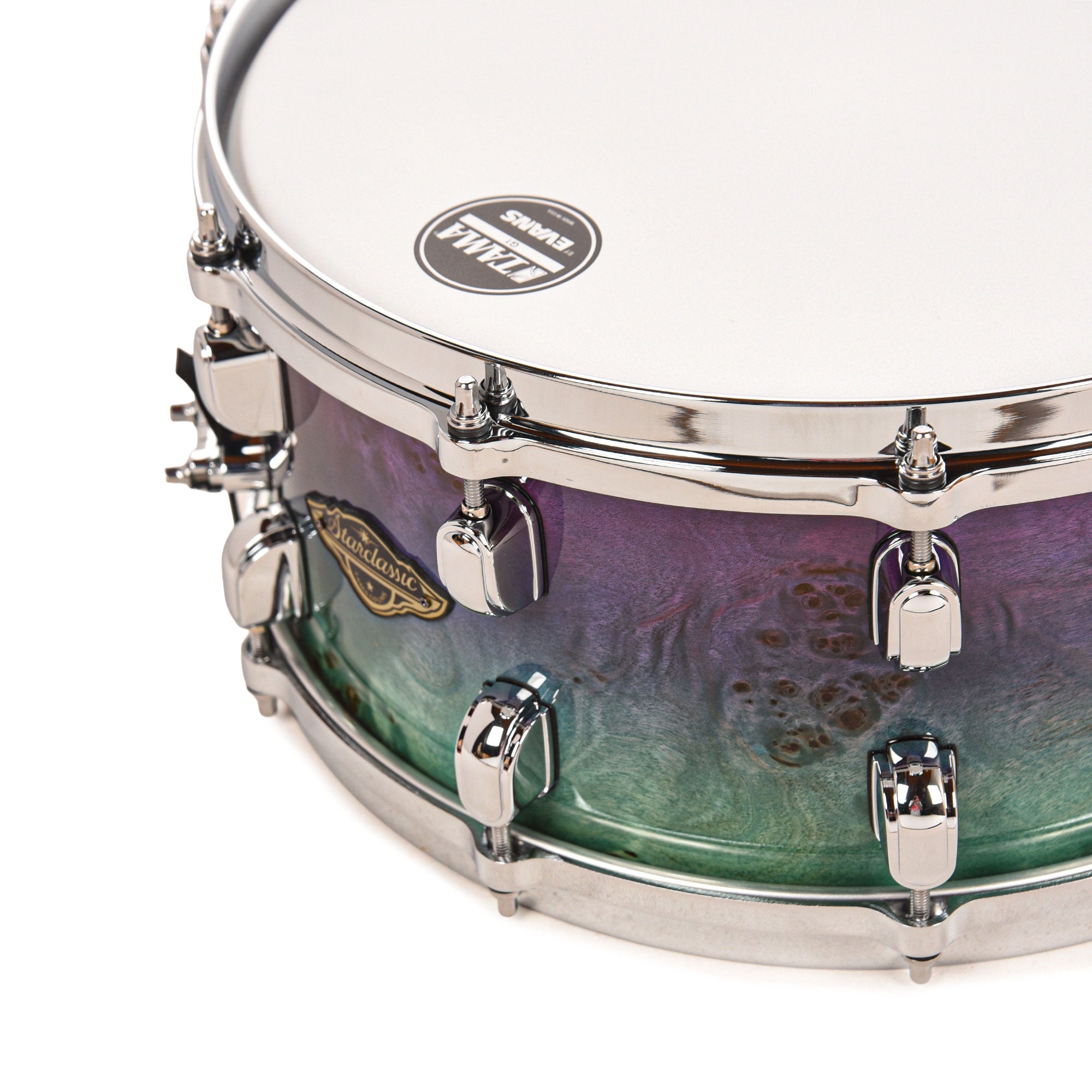 Tama Starclassic 6.5x14 Walnut/Birch Snare Drum Nebula Mappa Burl Fade