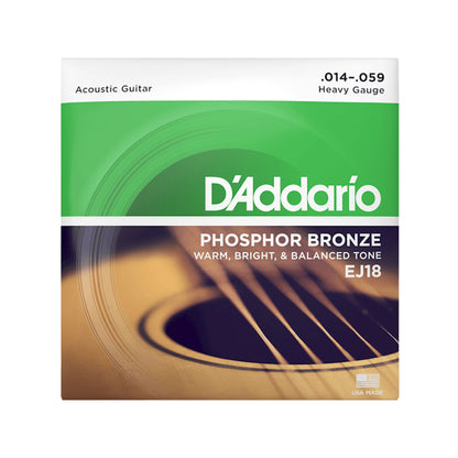 D'Addario EJ18 Acoustic Phosphor Bronze Heavy 14-59