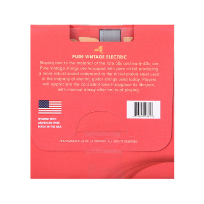 La Bella PV1046 Pure Vintage Electric Guitar Strings Regular 10-46