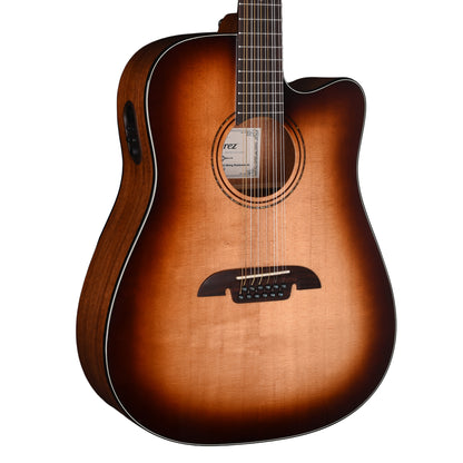 Alvarez AD60ce Artist 12-String Dreadnought Solid A+ Sitka Spruce/African Mahogany Shadowburst Acoustic Guitars