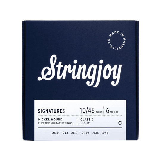 Stringjoy Signatures Classic Light Gauge 10-46 Nickel Wound Electric Guitar Strings