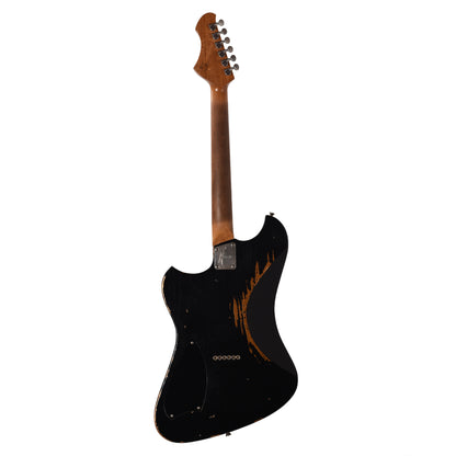 Novo Voltur V2 Bull Black Over Aztec Gold Medium Distress w/ Fralin Unbucker & Lollar Staple P-90 Pickups Electric Guitars