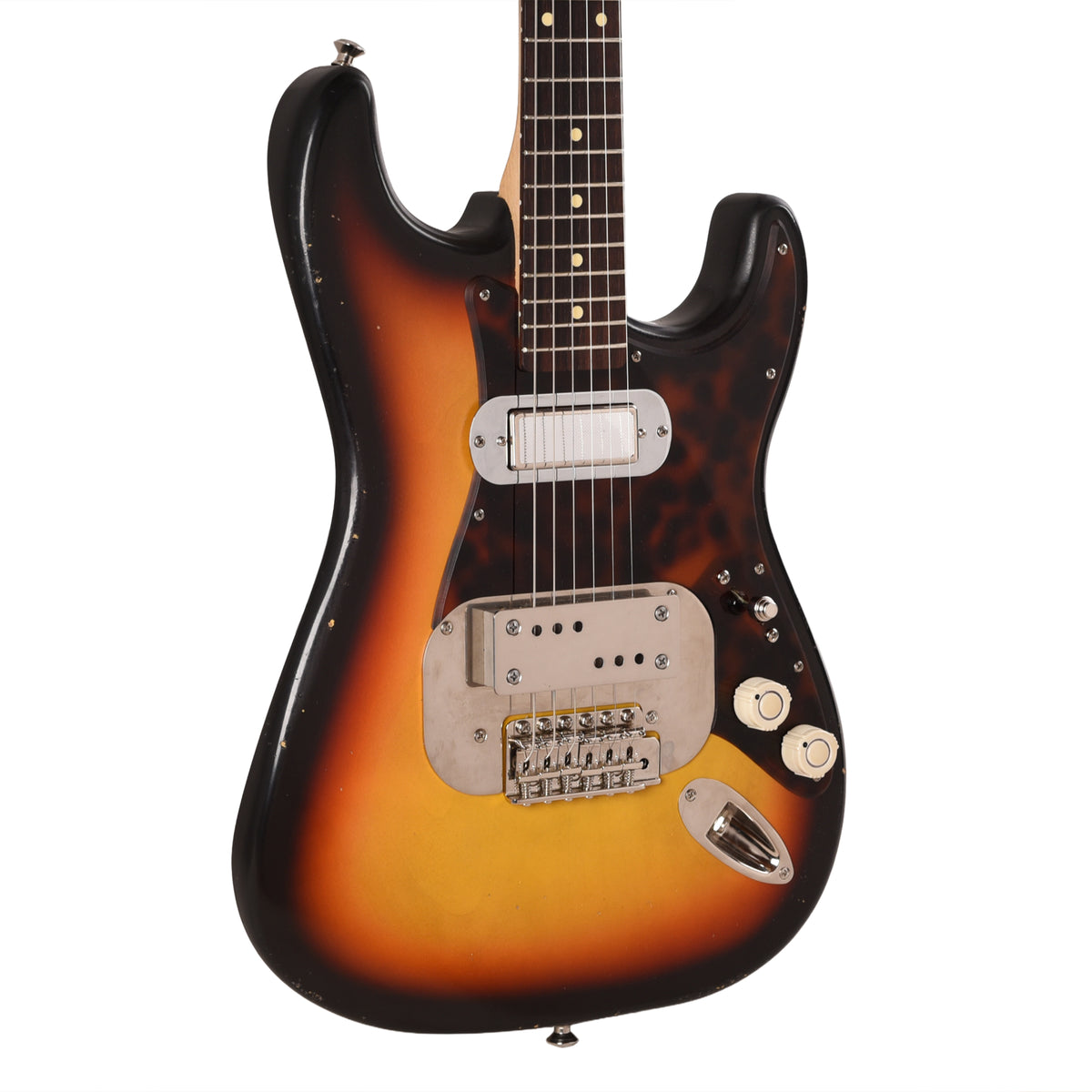 Waterslide S-Style Coodercaster Aged Sunburst Nitro w/ Mojo Lap Steel & Lollar Mini Broiler Pickups Electric Guitars