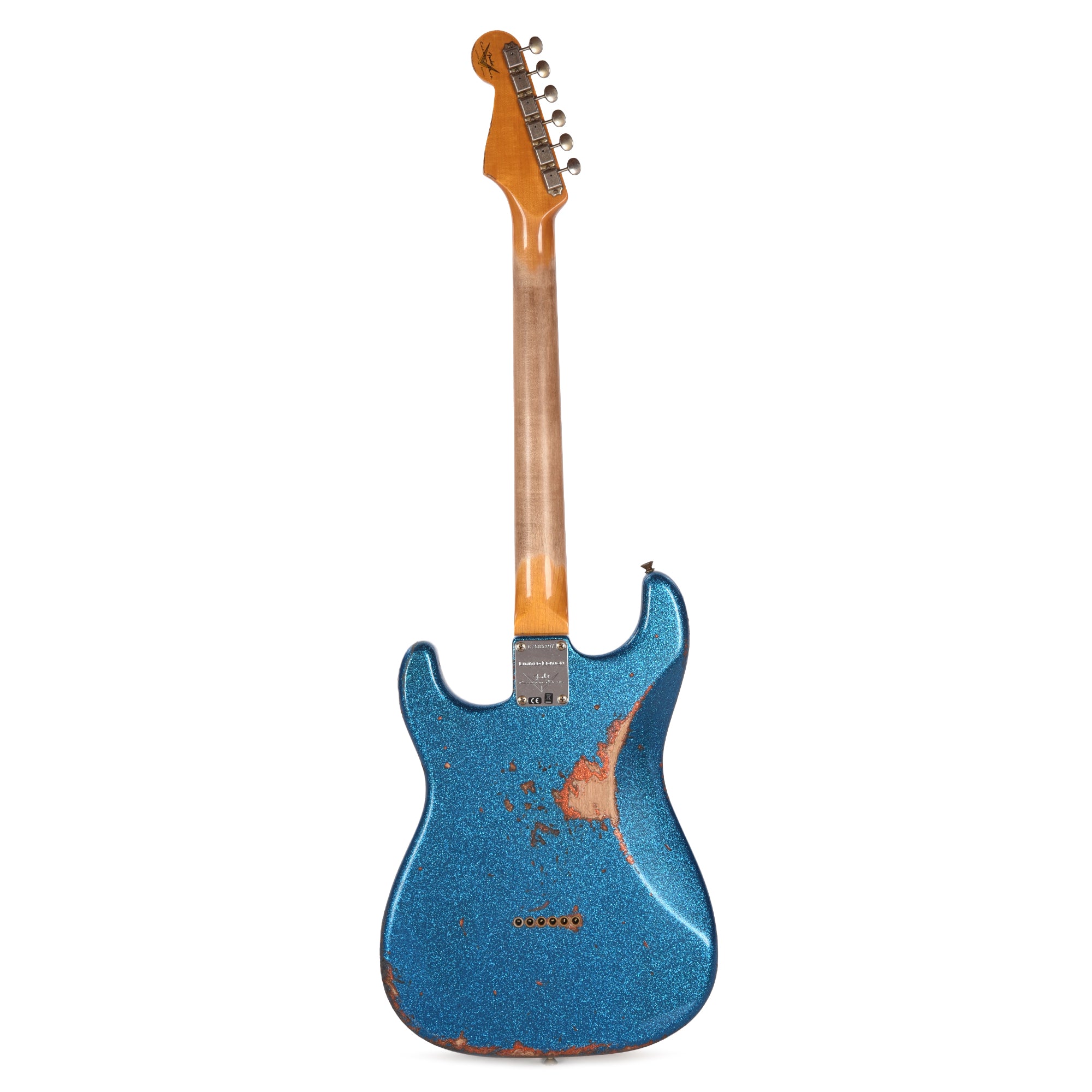 Fender Custom Shop Limited Edition Hotshot Stratocaster Aged Lake Placid Blue Sparkle over Aged Candy Tangerine Sparkle Heavy Relic