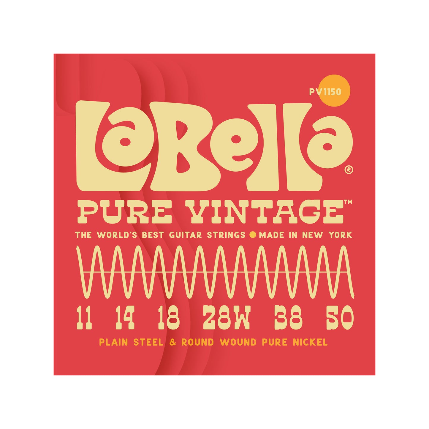 La Bella PV1150 Pure Vintage Electric Guitar Strings Blues Light 11-50