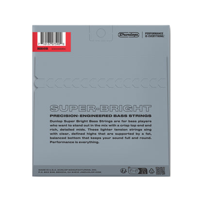 Dunlop Super Bright Stainless Steel Bass Strings Medium 45-105