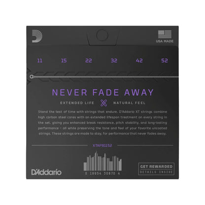 D'Addario XT Phosphor Bronze Acoustic Guitar Strings Custom Light 11-52