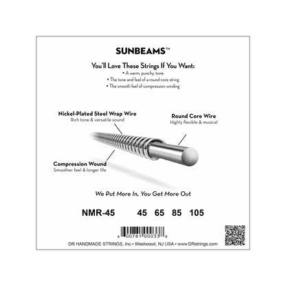 DR Strings NMR-45 Sunbeam Bass Medium 45-105