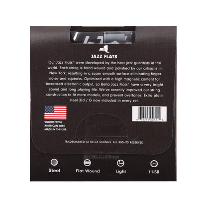 La Bella 20PL Stainless Steel Flat Wound Strings Light 11-50