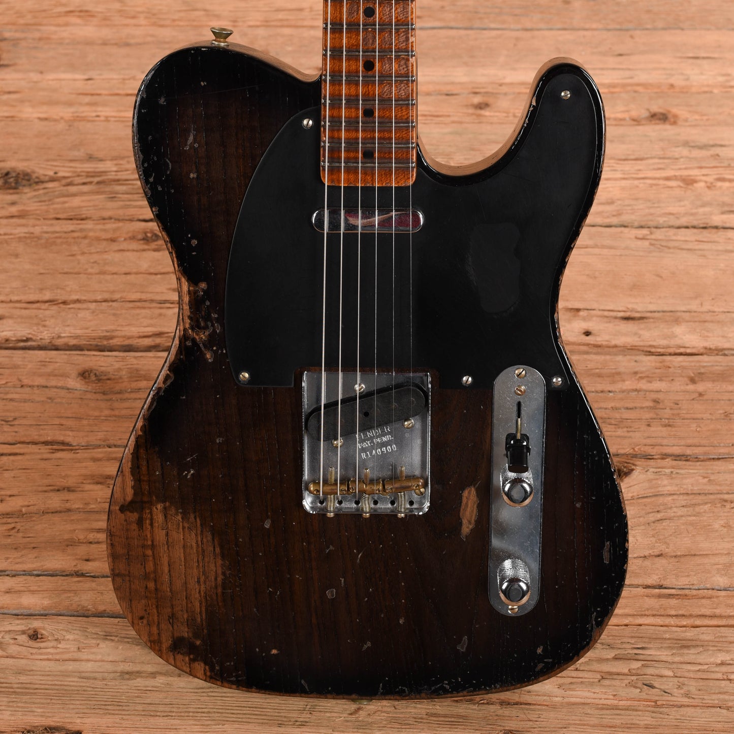 Fender Custom Shop Limited Roasted Reverse '50s Telecaster Heavy Relic Ebony Transparent 2025