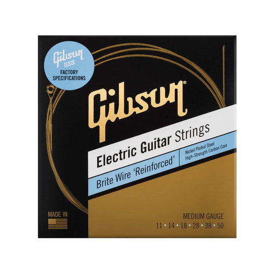 Gibson Brite Wire 'Reinforced' Electric Guitar Strings Medium Gauge 11-50