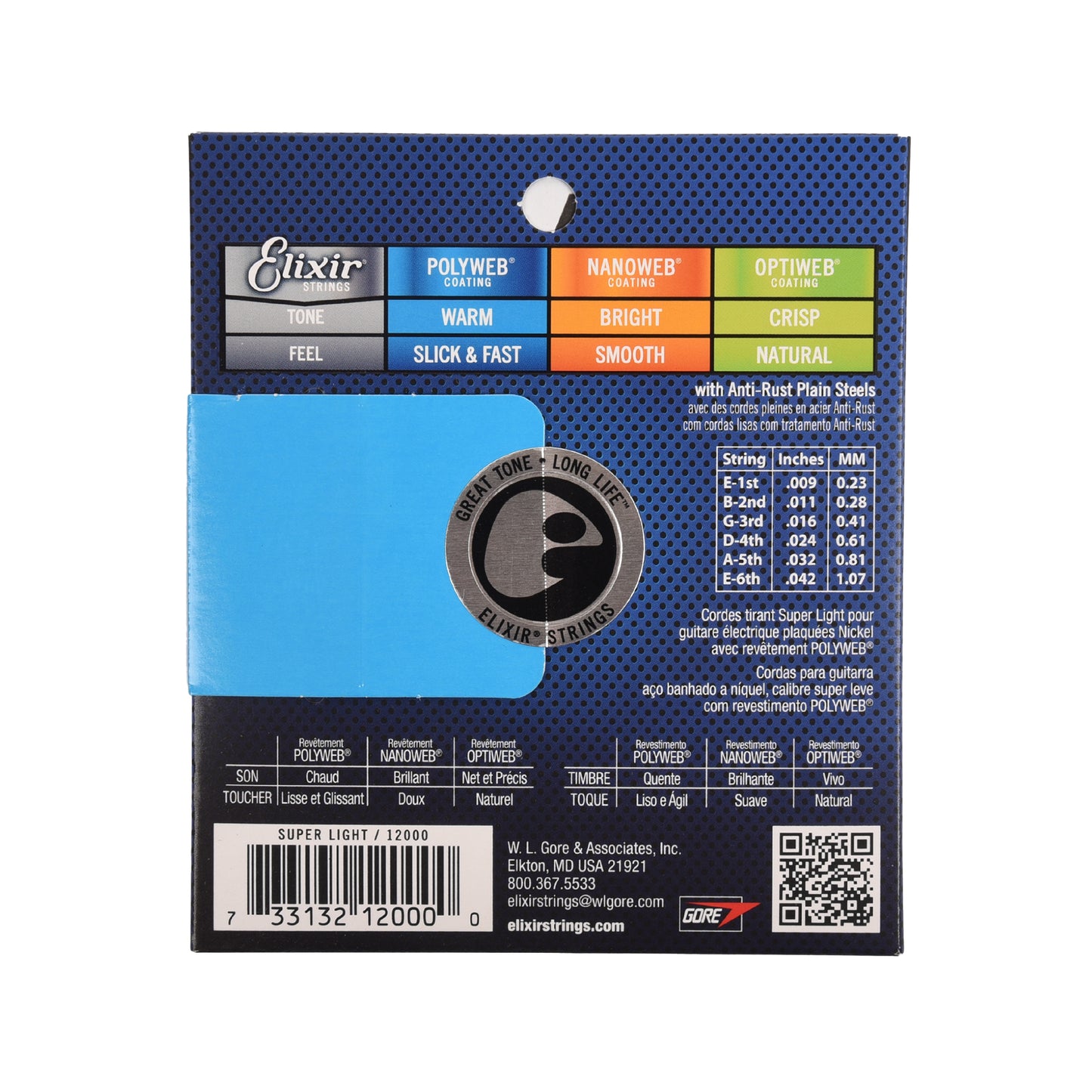 Elixir Super Light Polyweb Electric Guitar Strings