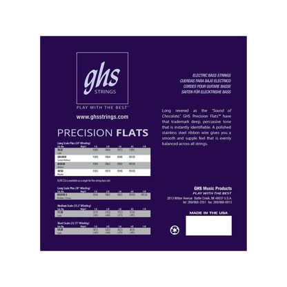 GHS Precision Flatwound Long Scale Light Bass 45-95