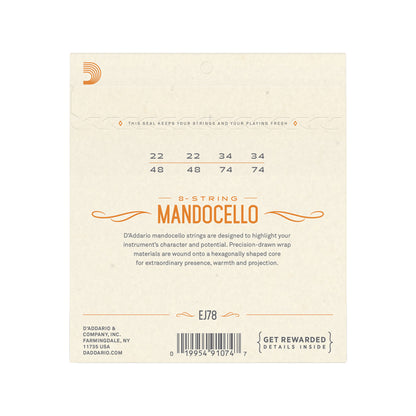 D'Addario EJ78 Mandocello Strings Phosphor Bronze Medium