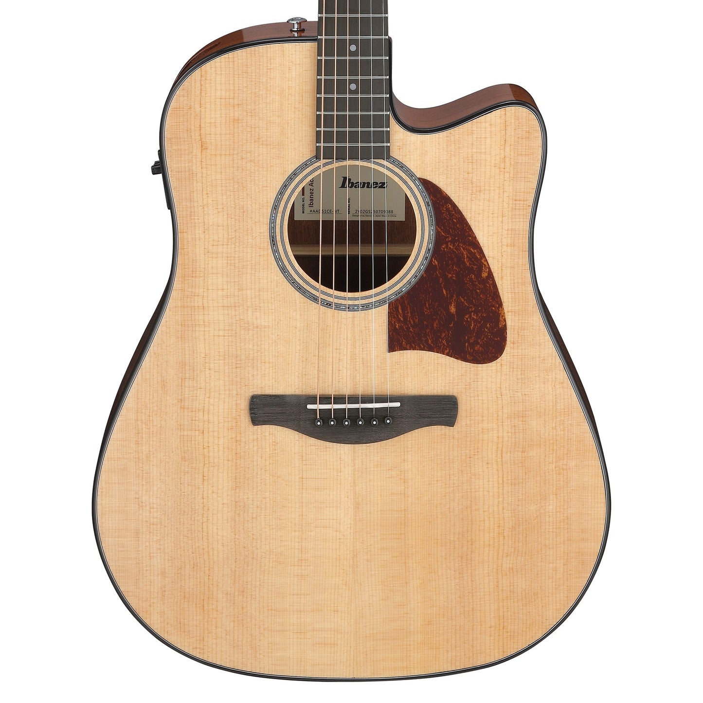 Ibanez AAD51CENT Grand Dreadnought Acoustic-Electric Guitar Natural High Gloss