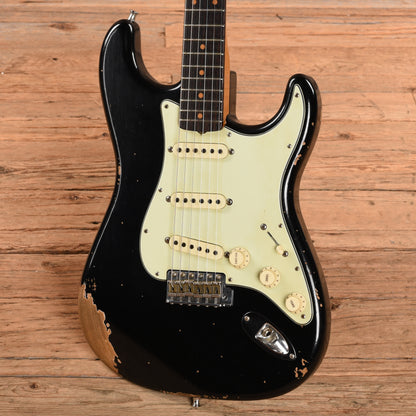 Fender Custom Shop 2018 Limited 1960 Roasted Stratocaster Heavy Relic Aged Black Black 2018 Electric Guitars
