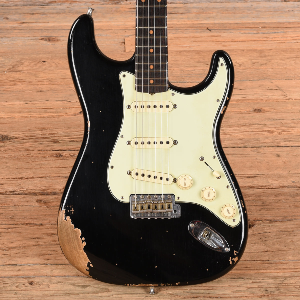 Fender Custom Shop 2018 Limited 1960 Roasted Stratocaster Heavy Relic Aged Black Black 2018 Electric Guitars