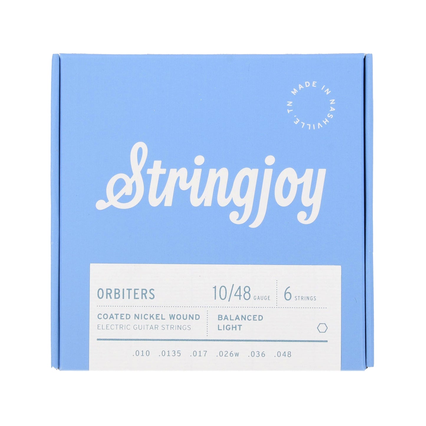 Stringjoy Orbiters Balanced Light Gauge 10-48 Coated Nickel Wound Electric Guitar Strings