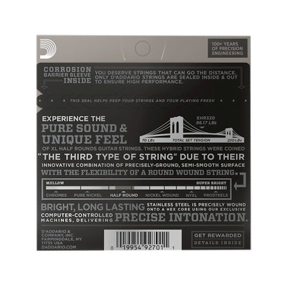 D'Addario EHR320 Half Round Super Light Electric Guitar Strings 9-42