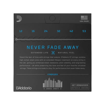 D'Addario XT 80/20 Bronze Acoustic Guitar Strings, Light 12-53