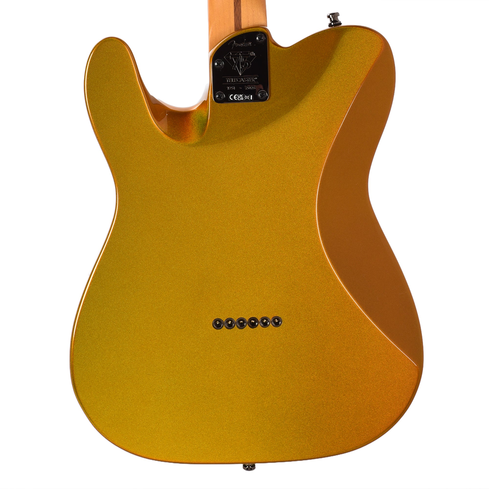 Fender 75th Anniversary American Ultra II Telecaster Ebony Fingerboard Liquid Gold Electric Guitars