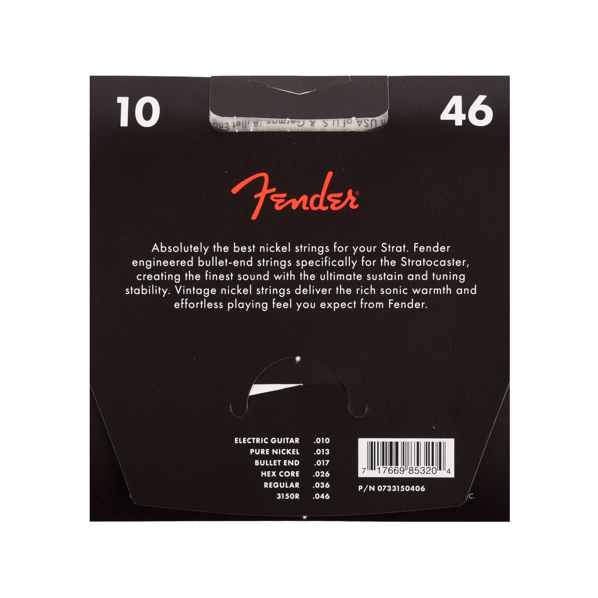 Fender 3150R Pure Nickel Bullet End 10-46