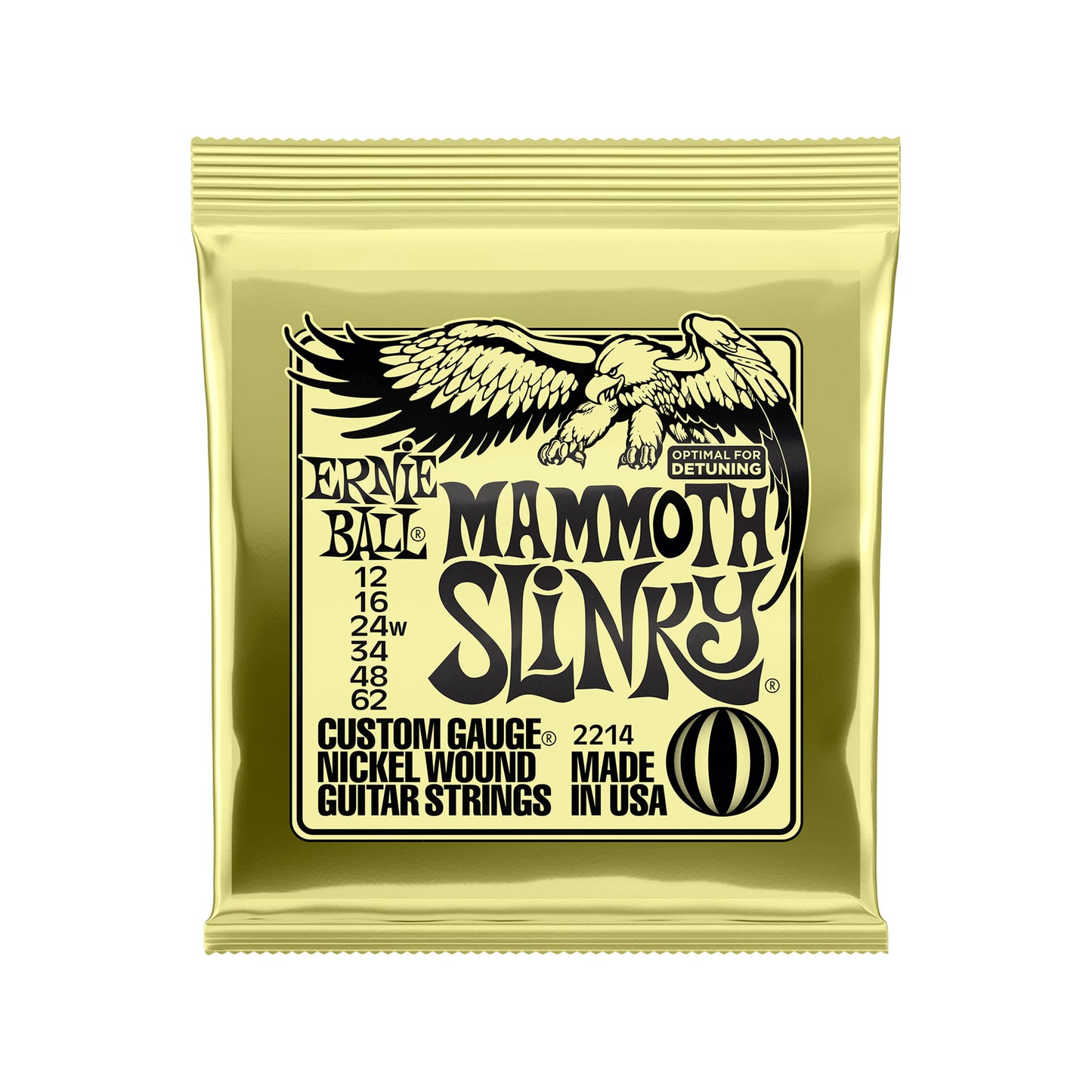 Ernie Ball Mammoth Slinky Nickel Wound Electric Guitar Strings w/wound G 12-62
