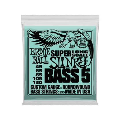 Ernie Ball Bass 5 Slinky Super Long Scale Electric Bass Strings 45-130