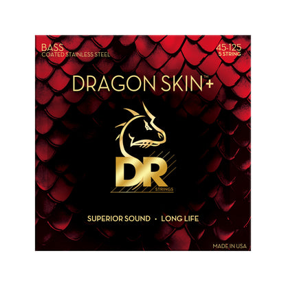 DR Strings DRAGON SKIN+ Stainless Steel Bass Strings 5-String Medium 45-125