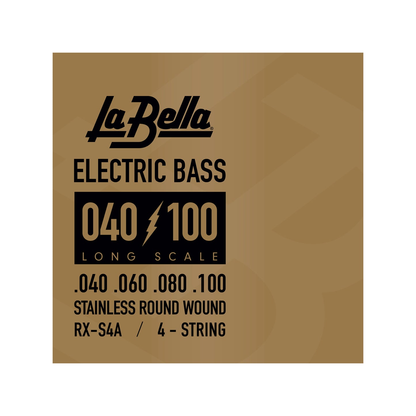 La Bella RX-S4A RX Stainless Steel Round Wound Custom Light 40-100