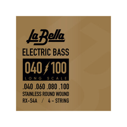 La Bella RX-S4A RX Stainless Steel Round Wound Custom Light 40-100
