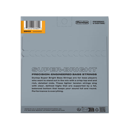 Dunlop Super Bright Nickel Wound Bass Strings 5-String Light 40-120