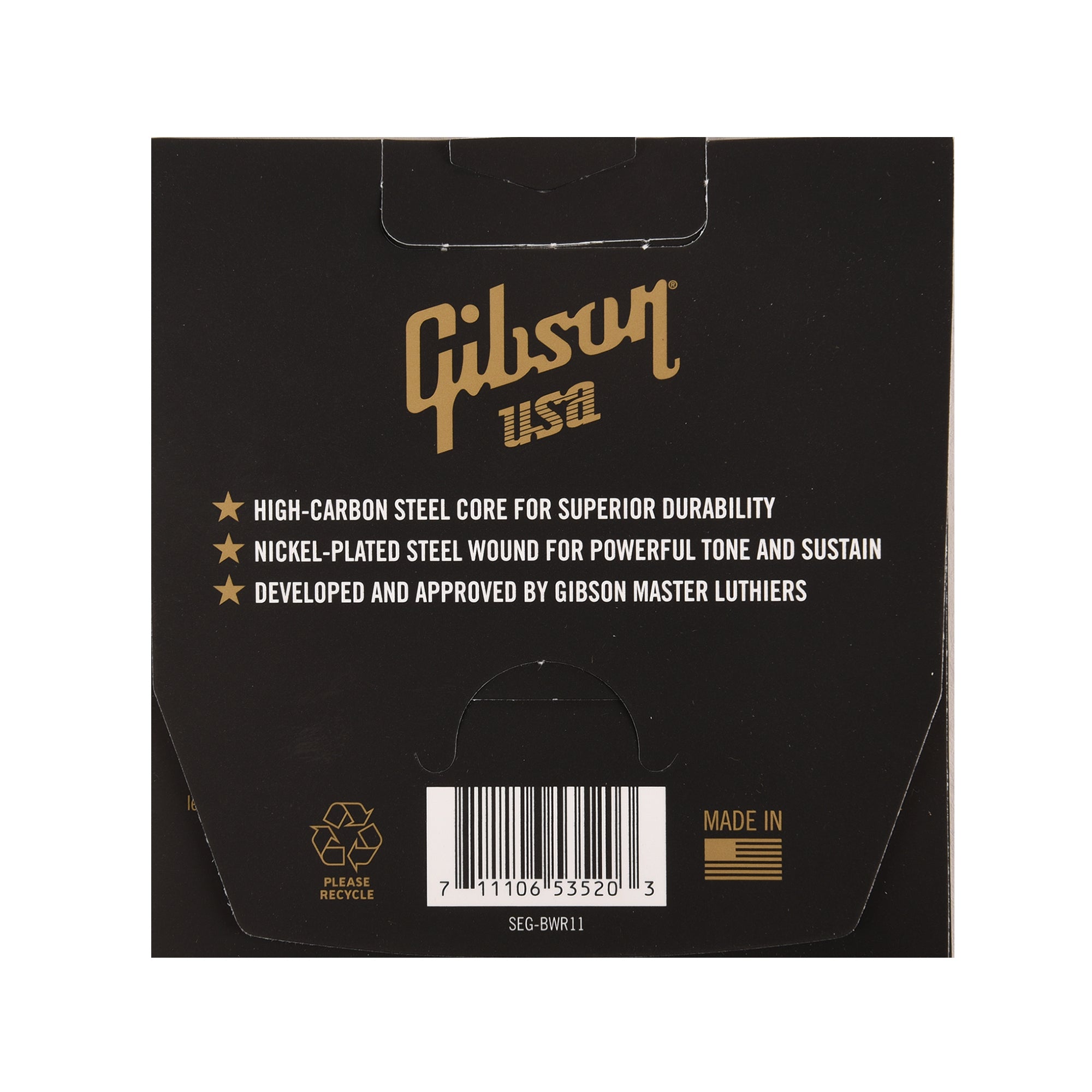 Gibson Brite Wire 'Reinforced' Electric Guitar Strings Medium Gauge 11-50