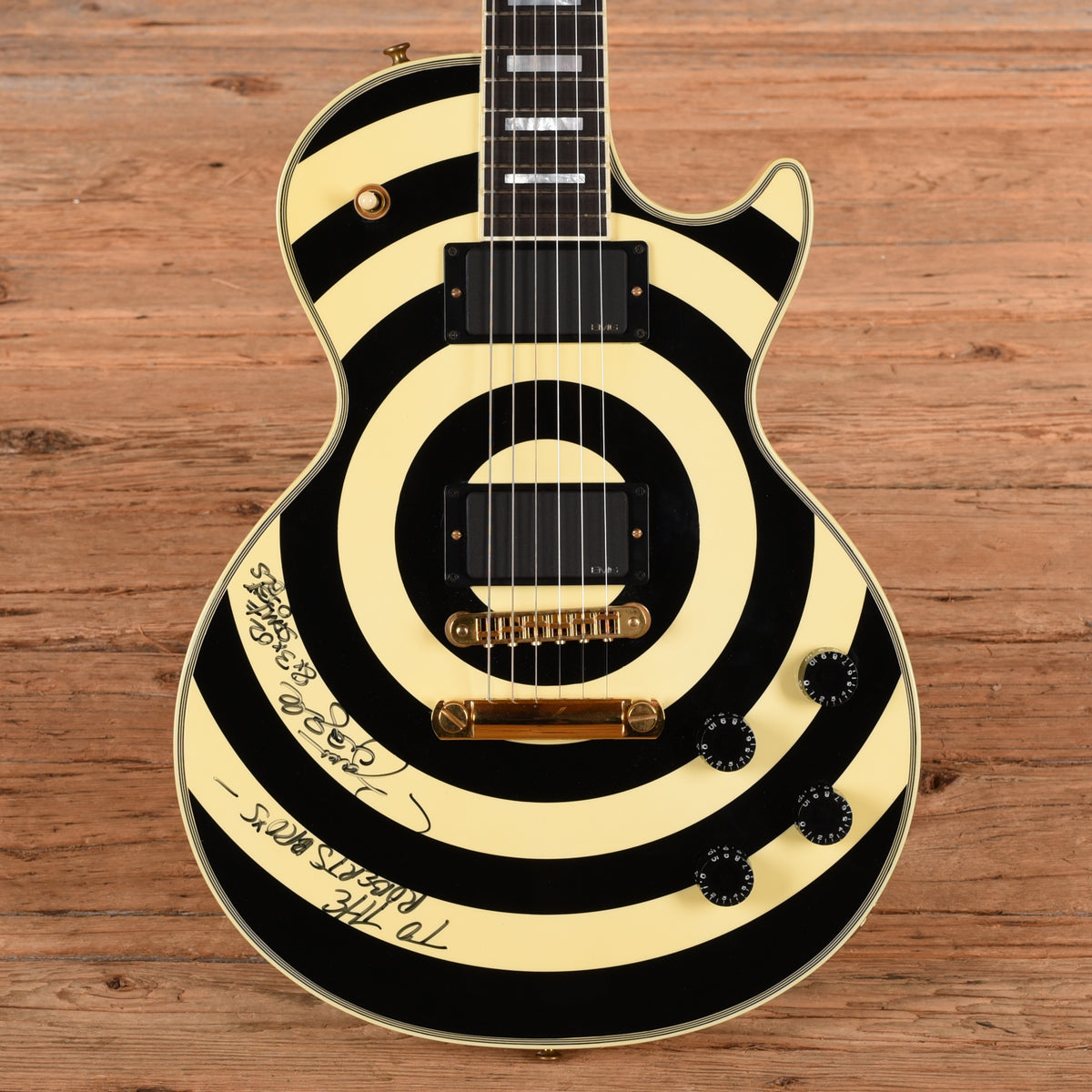 Gibson Custom Zakk Wylde Signature Les Paul Custom Bullseye (Signed by Zakk Wylde) White / Black 2002