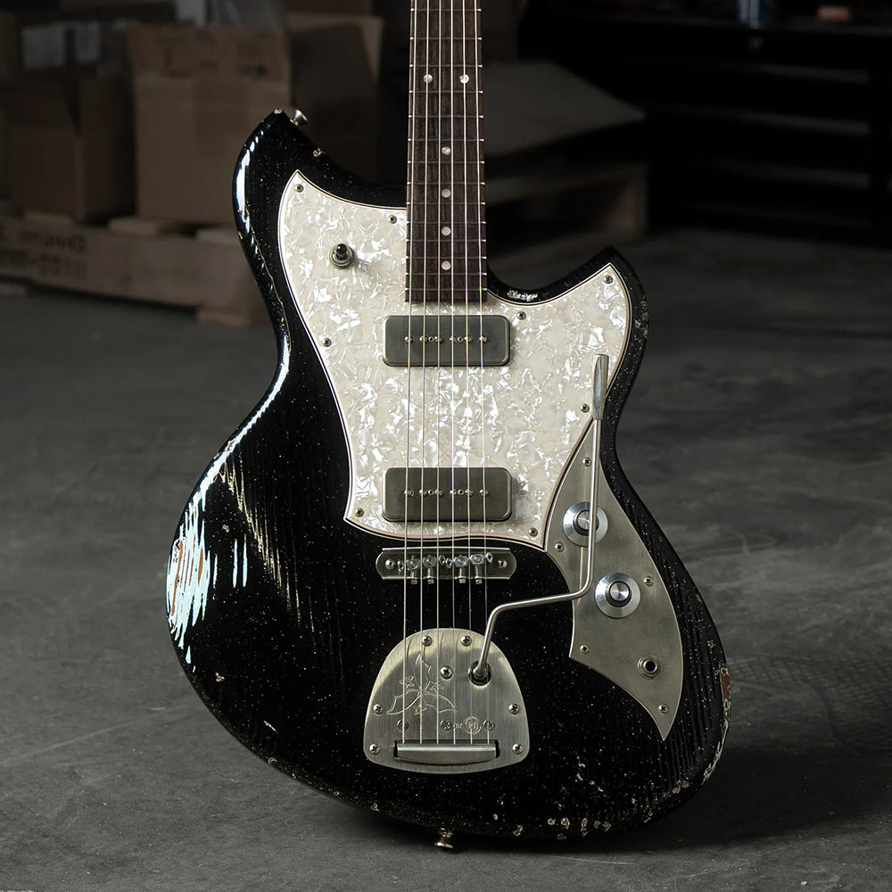 Novo Dealer Limited Serus J Starry Night Over Lake Sonic Blue Medium Distress w/ Lollar P-90 Pickups Electric Guitars