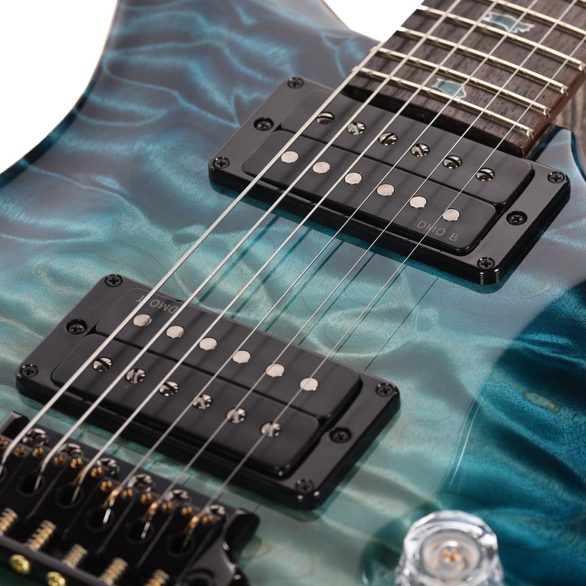PRS Private Stock #12221 Custom 24 Quilted Maple/Swamp Ash Bahamian Blue Glow w/Charcoal Stained Curly Maple Neck Electric Guitars