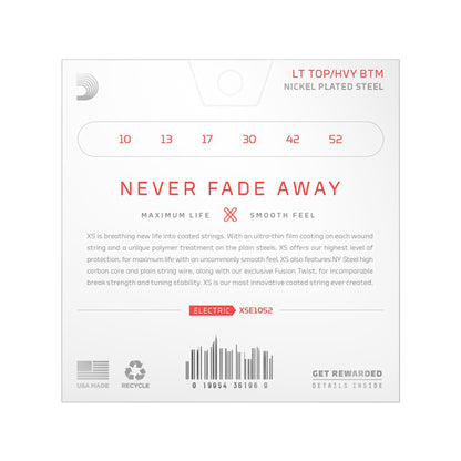 D'Addario XS Coated Electric Nickel Wound 10-52 Light Top/Heavy Bottom