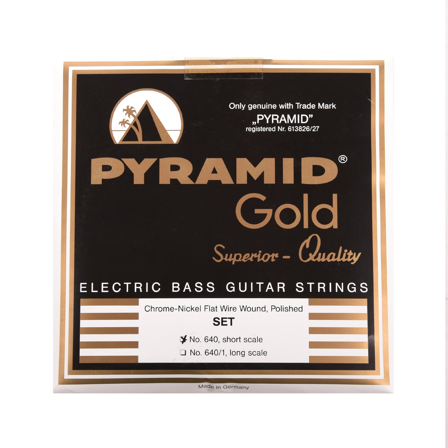 Pyramid Gold Flatwound Short Scale Bass Guitar Strings 40-100