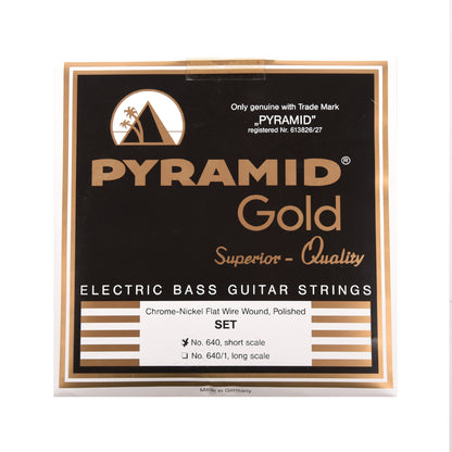 Pyramid Gold Flatwound Short Scale Bass Guitar Strings 40-100