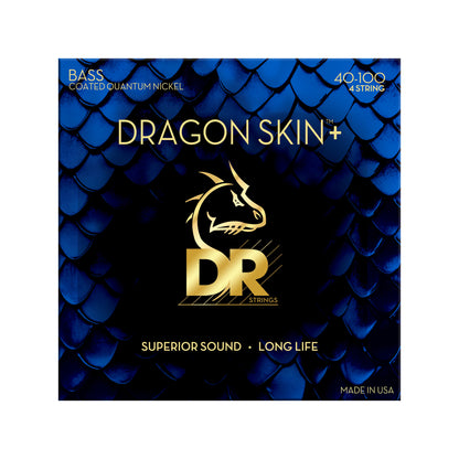 DR Strings DRAGON SKIN+ Quantum Nickel Bass Strings Light 40-100