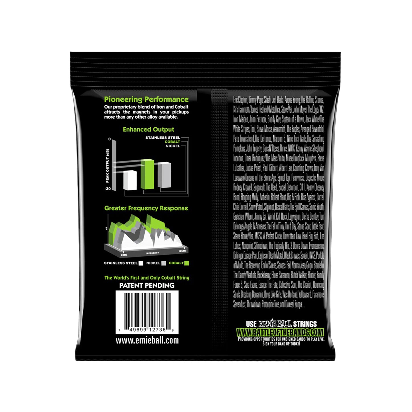 Ernie Ball 2736 Cobalt Regular Slinky Bass 5-String 45-130