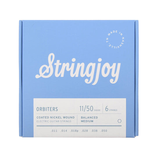 Stringjoy Orbiters Balanced Medium Gauge 11-50 Coated Nickel Wound Electric Guitar Strings
