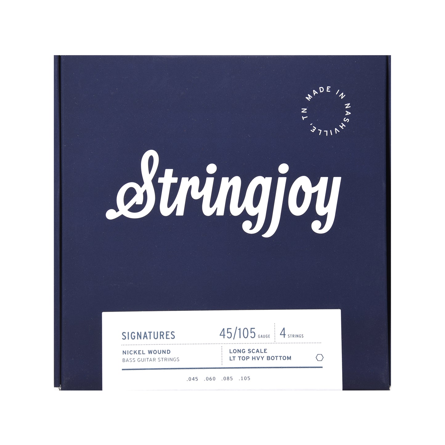 Stringjoy 4-String Electric Bass Light Top / Heavy Bottom Gauge Long Scale 45-105