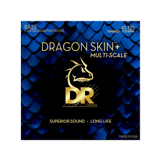 DR Strings DRAGON SKIN+ Quantum Nickel Bass Strings 5-String Medium 45-125 Tapered Multi-Scale Accessories / Strings / Bass Strings